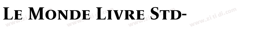 Le Monde Livre Std字体转换